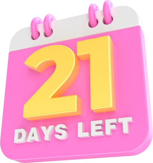 21 Days Left Label